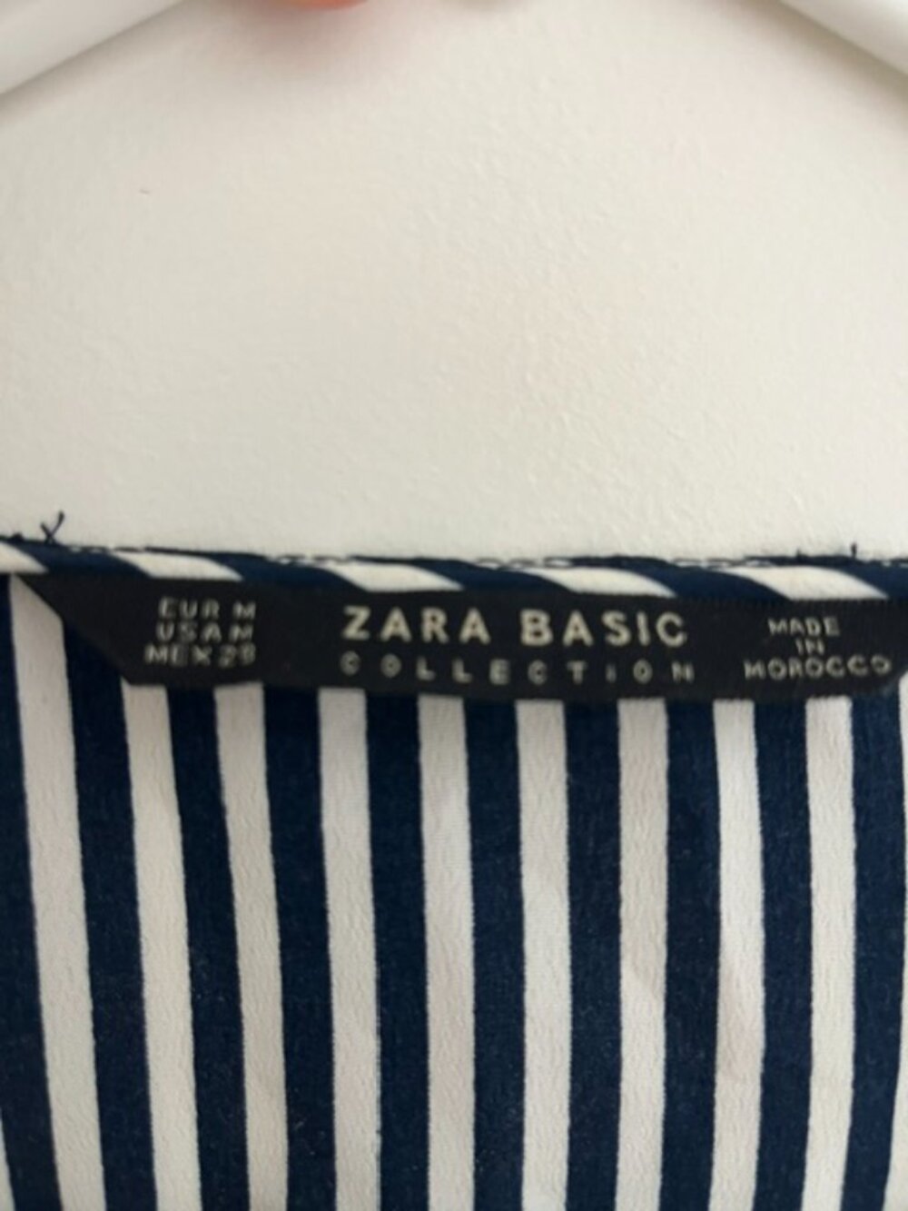 ZARA BASIC COLLECTION navy / white striped top - Picture 4 of 4